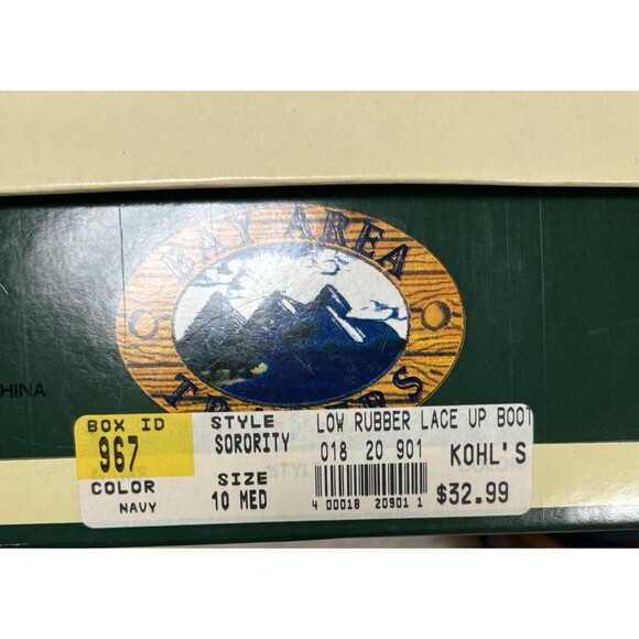 NIB Bay Area Traders Thermolite Waterproof Duck Shoes Navy 10M Low Rubber Boot - Picture 7 of 7